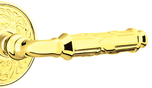 Solid Brass Ribbon & Reed Lever With Lancaster Rosette