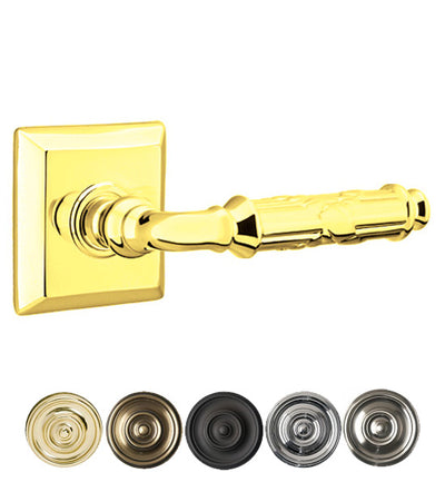 Solid Brass Ribbon & Reed Lever With Quincy Rosette