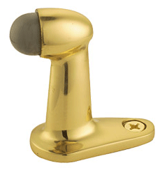 Solid Brass Goose Style Door Stop in Polished Brass