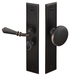 6 Inch Solid Brass Screen Door Lock with Rectangular Style