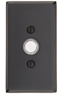 Emtek 2423 Sandcast Bronze Doorbell with #3 Rosette