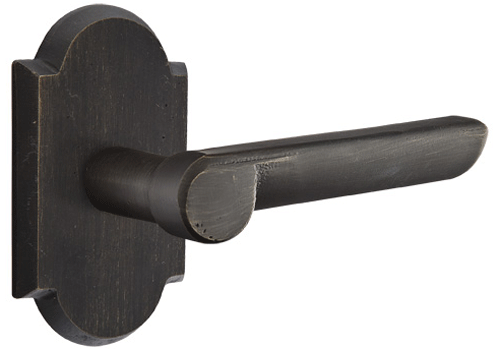 Sandcast Aurora Lever With Arched Rosette