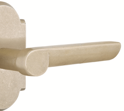 Solid Brass Sandcast Aurora Lever With Arched Rosette