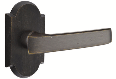 Solid Brass Sandcast Yuma Lever With Arched Rosette