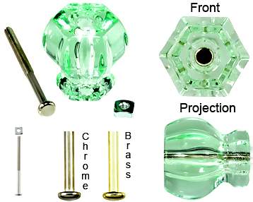 Authentic Depression Glass Cabinet or Furniture Knobs - Several Colors