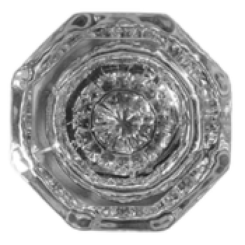##Antique Hardware## French Provincial Rosette Door Set with Crystal Octagon Door Knobs (Several Finishes Available)