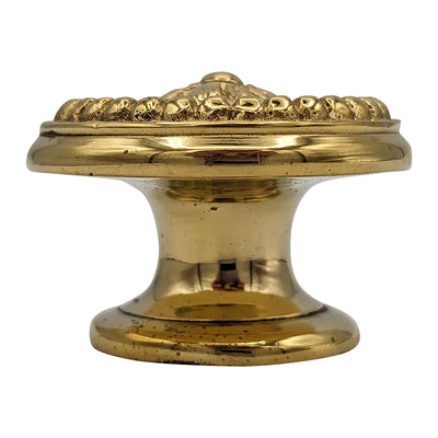 1 3/5 Inch Beaded Floral Cabinet Knob (Several Finishes Available)