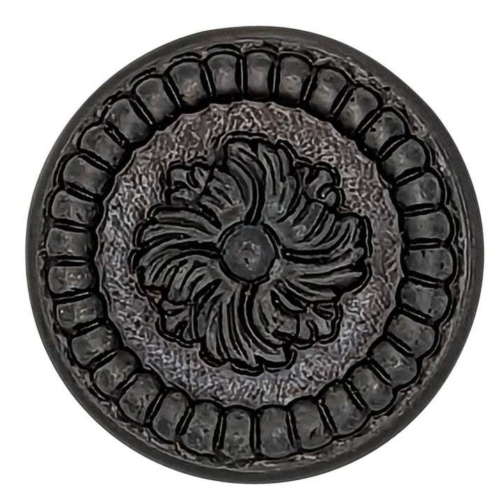 Antique Hardware 1 3/5 Inch Beaded Floral Cabinet Knob (Several Finishes Available) CABINET KNOB