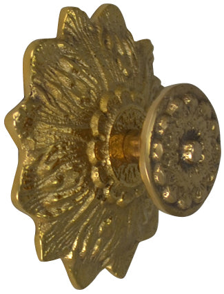 Solid Brass Victorian Floral Cabinet & Furniture Knob