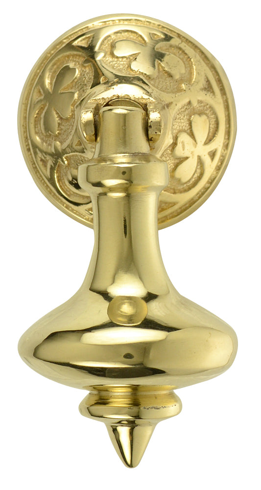 3 Inch Solid Brass Clover Drop Pull