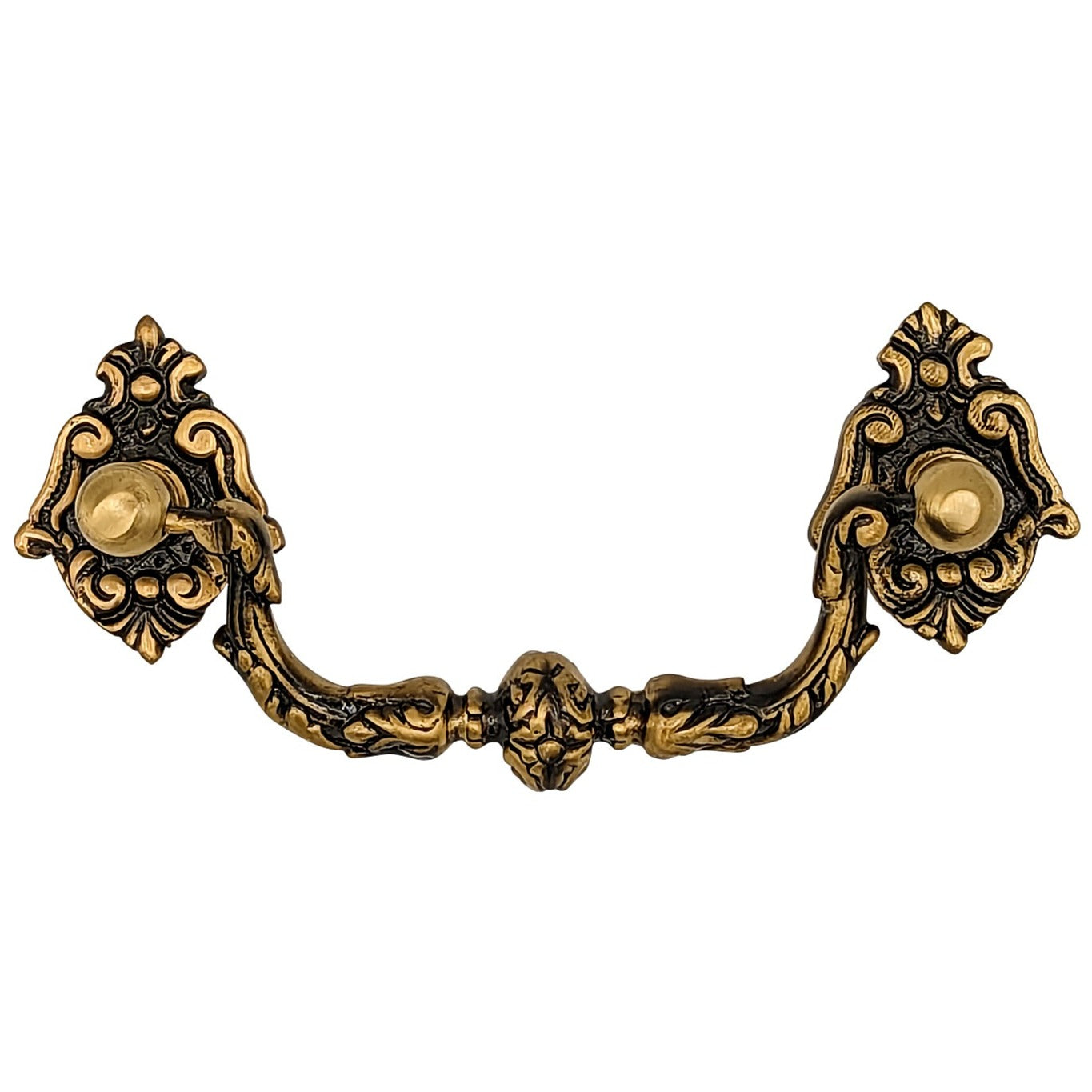 5 Inch Solid Brass Ornate Victorian Curve Bail Handle