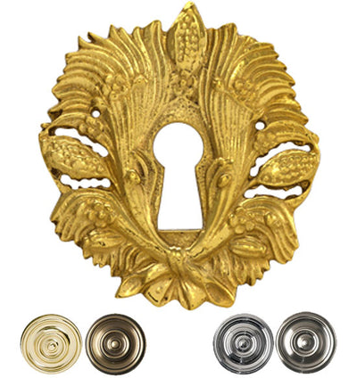 Solid Brass Harvest Key Hole Cover