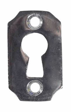 ##Antique Hardware## 1 1/2 Inch Polished Chrome Small Escutcheon Keyhole Plate