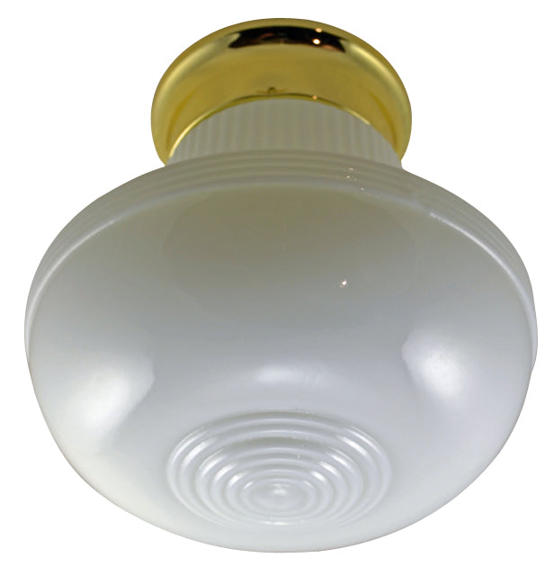 Circular Glass Overhead Light Fixture