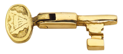 2 1/8 Inch Solid Brass Pull Pivoting Skeleton Key
