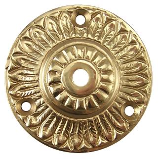 ##Antique Hardware## 2 Inch Solid Brass Feather Backplate