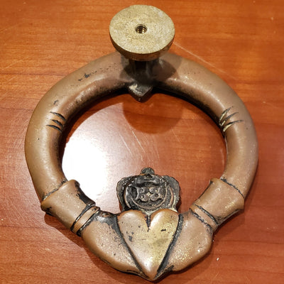 5 1/2 Inch Claddagh Ring Door Knocker (Antique Copper)