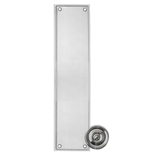 12 Inch Solid Brass Knoxville Push Plate in Polished Chrome