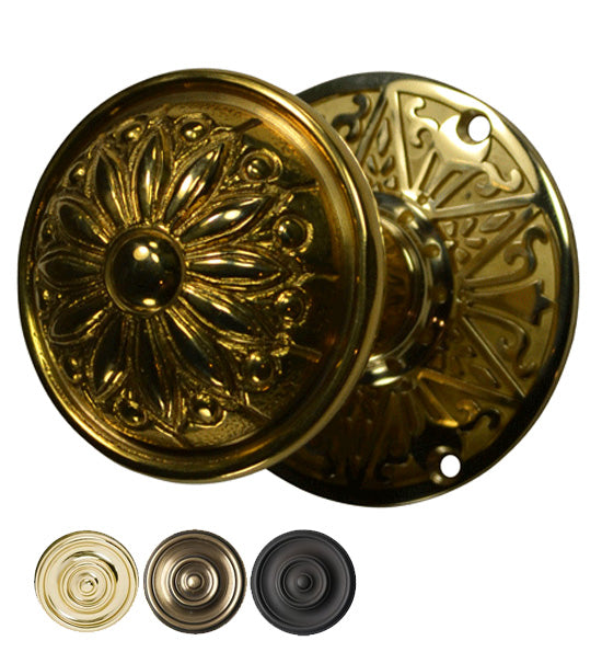 Lancaster Solid Brass Door Set With Provincial Style Knob