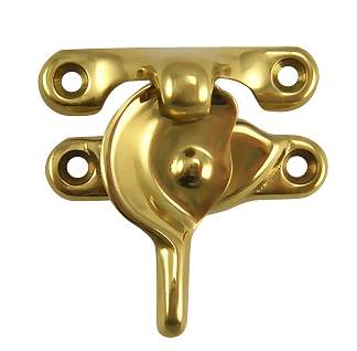 Solid Brass Leaf Style Sash Lock