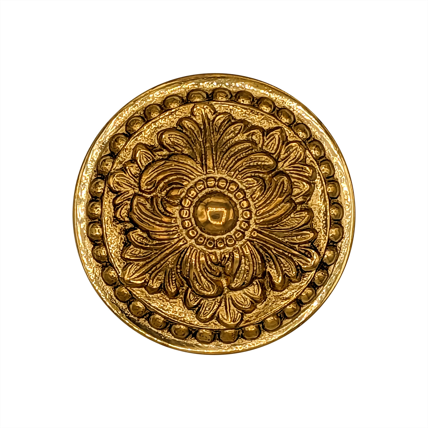 Solid Brass Baroque Style Curtain Tie Back (Polished Brass Finish)