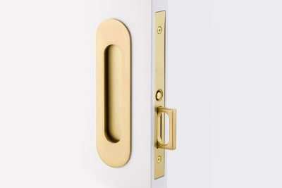 Emtek Narrow Oval Brass Mortise Pocket Door (Several Finishes Available)