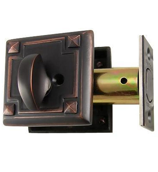 Arts and Crafts Style Deadbolt in Several Finishes