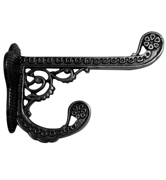 Solid Cast Brass Victorian Eastlake Style Hook (Several Finishes Available)