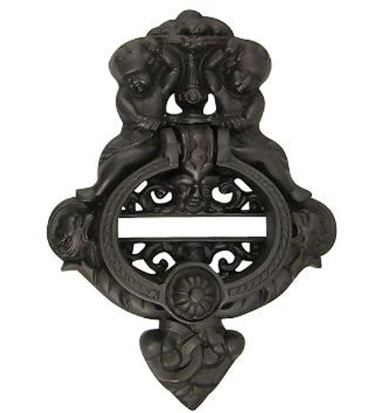 Vintage iron discount cherub door knocker