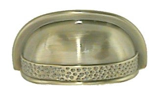 3 1/2 Inch Overall (2 1/2 Inch c-c) Hammered Cup Pull