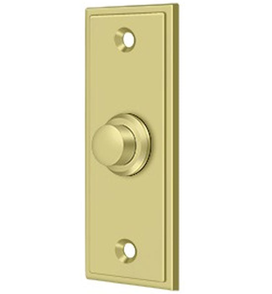 Bell Buttons, Solid Brass Bell Button, Rectangular Contemporary