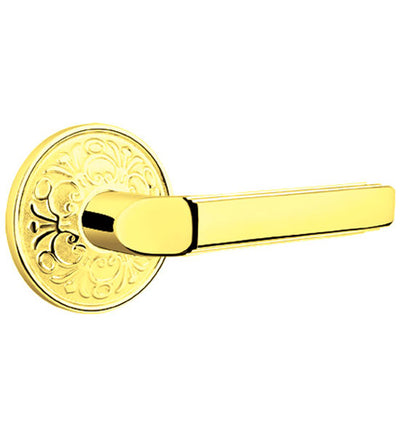 Solid Brass Milano Lever With Lancaster Rosette