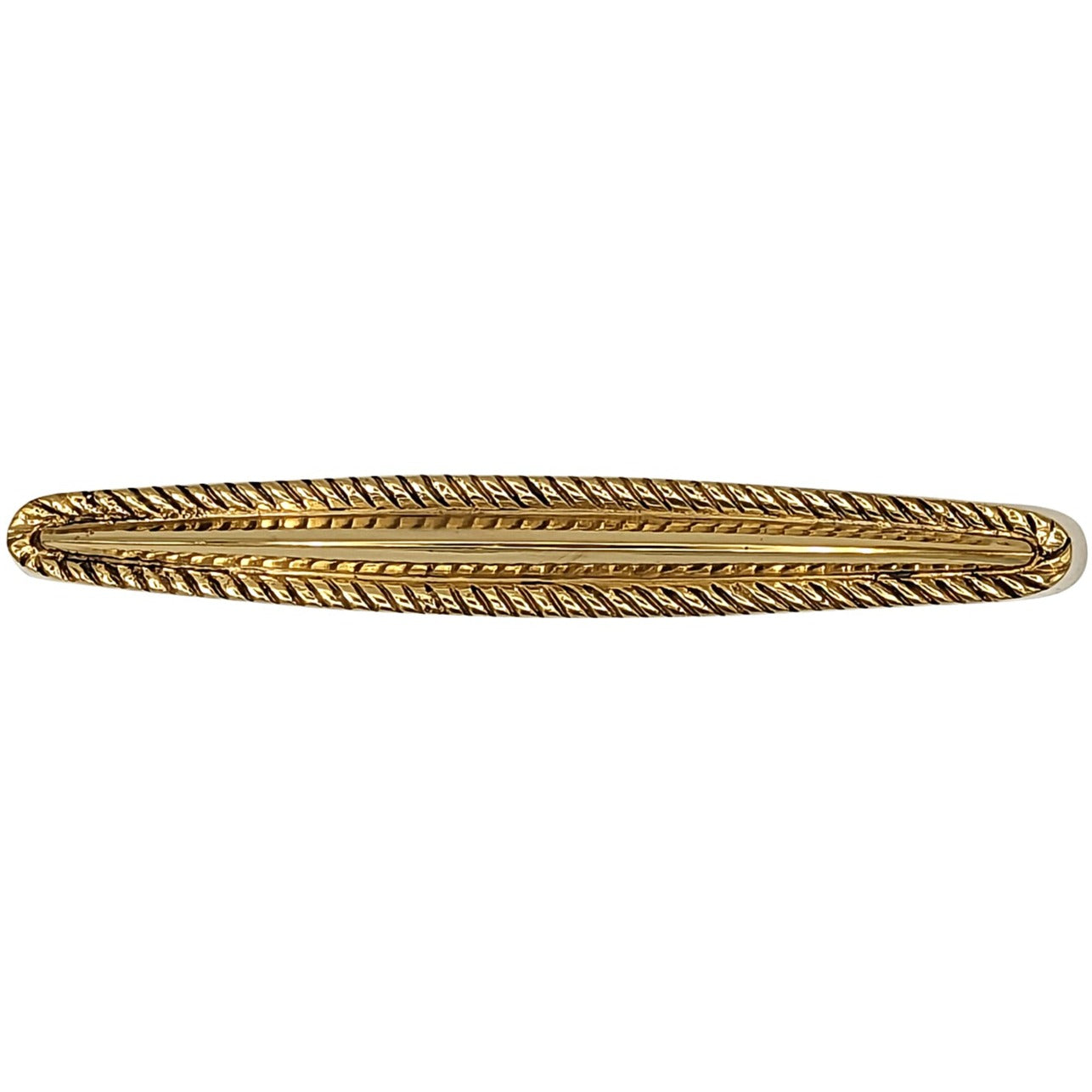 5 1/2 Inch Overall (5 Inch c-c) Solid Brass Georgian Roped Style Pull