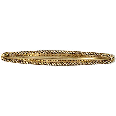 5 1/2 Inch Overall (5 Inch c-c) Solid Brass Georgian Roped Style Pull