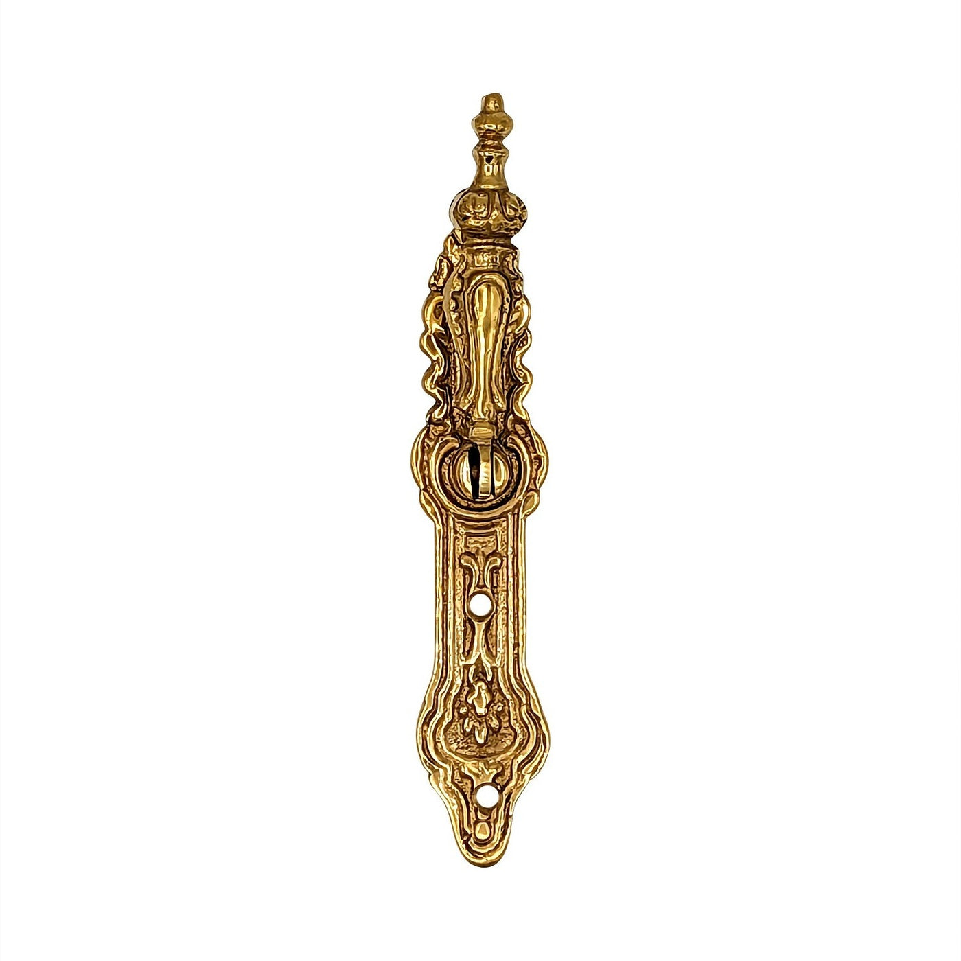 4 Inch Solid Brass Baroque / Rococo Drop Pull