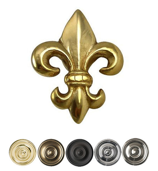 ##Antique Hardware## 1 5/8 Inch Fleur de Lis Cabinet & Furniture Knob