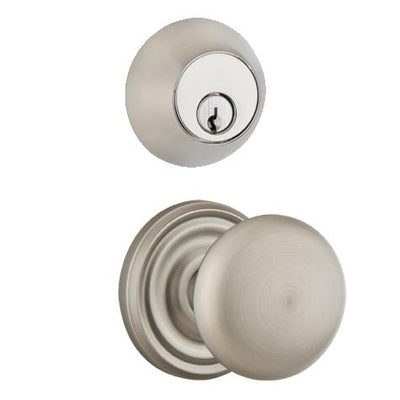Emtek Regular Entryway Set with Providence Round Brass Knob (Several Finishes Available)
