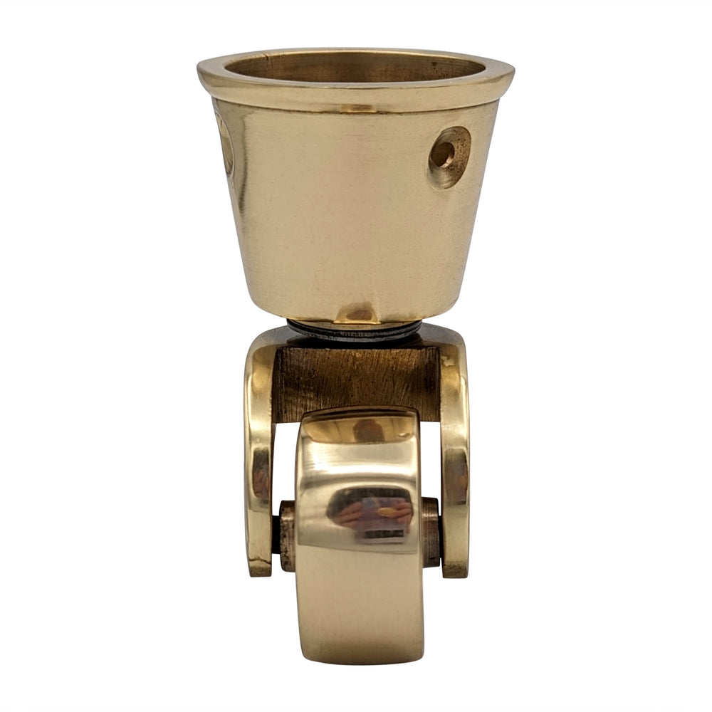 ##Antique Hardware## Pair of Solid Brass Round Cup Caster (Several Finishes Available)