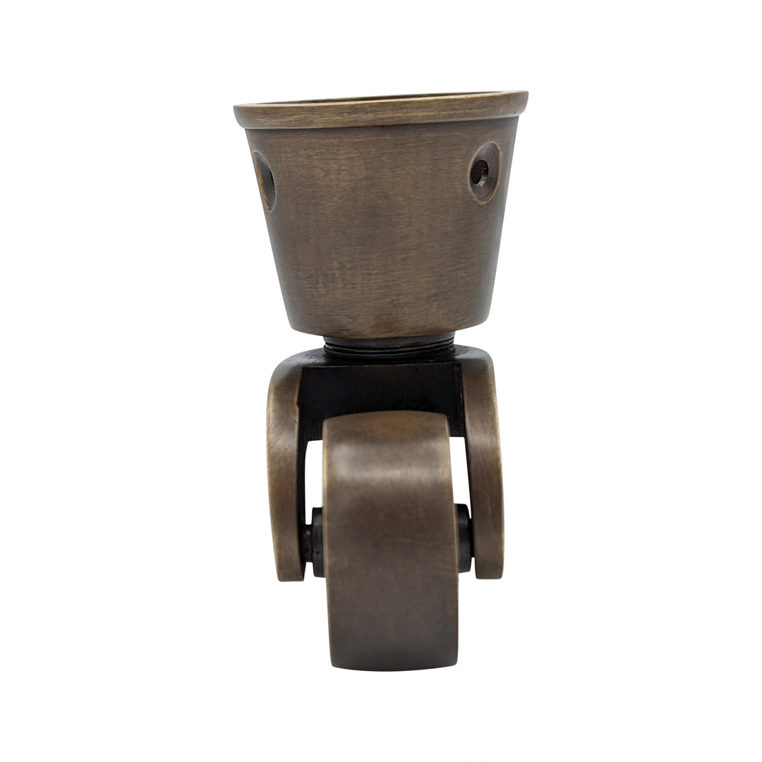 ##Antique Hardware## Pair of Solid Brass Round Cup Caster (Several Finishes Available)