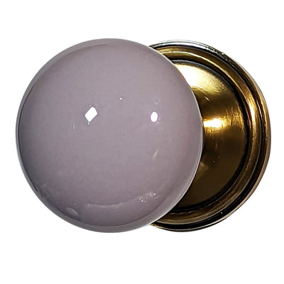 Traditional Rosette Door Set with Gray Porcelain Door Knobs (Several Finishes Available)