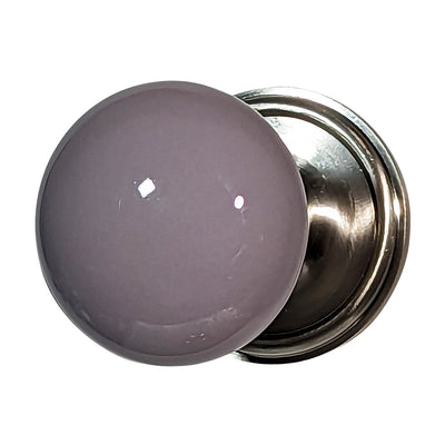 Grey Porcelain Door Knob with Traditional Rosette (Several Finishes Available)