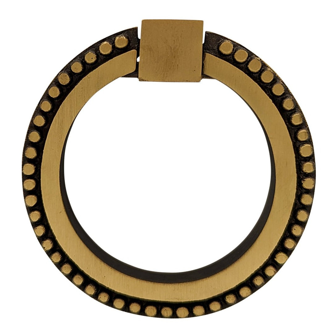 Baldwin Flush Ring Pull 1-7/8 in. x 2-1/2 in. Lifetime Polished Brass -  0394.003