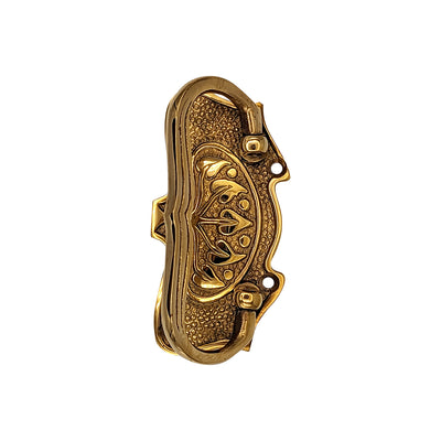 3 3/4 Inch Tree of Life Leaf Pattern Solid Brass Drawer Pull