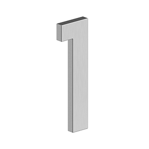 4 Inch Tall B Series Stainless Steel Number 1 (Several Finishes)