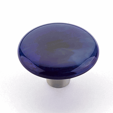 ##Antique Hardware## 1 1/2 Inch Designer Ice Collection Glass Cabinet Knobs & Stainless Steel Finish