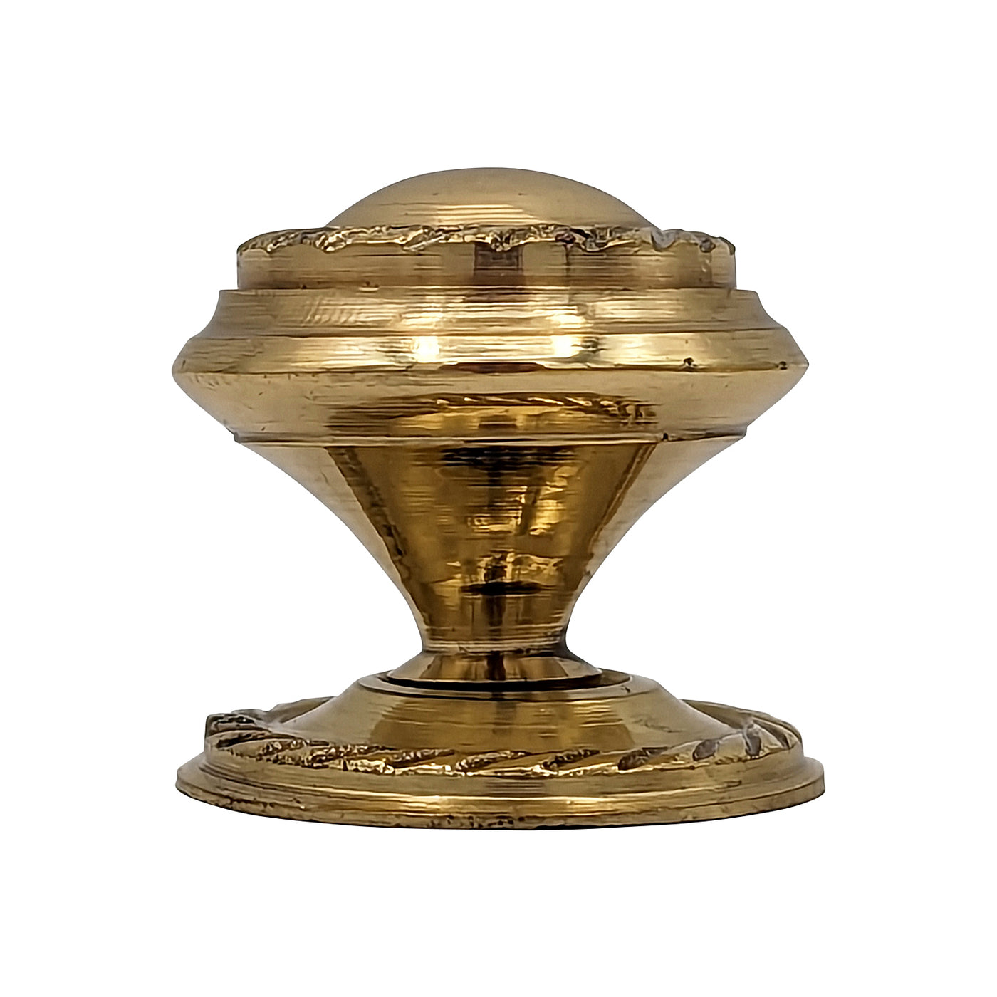 1 Inch Solid Brass Georgian Roped Round Cabinet & Furniture Knob