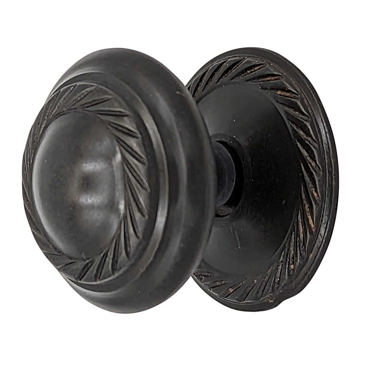 1 1/2 Inch Georgian Roped Cabinet Knob with Backplate (Several Finishes Available)