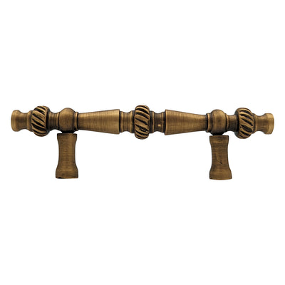 5 Inch Overall (3 Inch c-c) Solid Brass Georgian Roped Style Pull (Several Finishes Available)