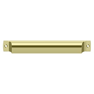 7 Inch Solid Brass Rectangular Shell Cabinet & Furniture Cup Pull (Several Finishes Available)