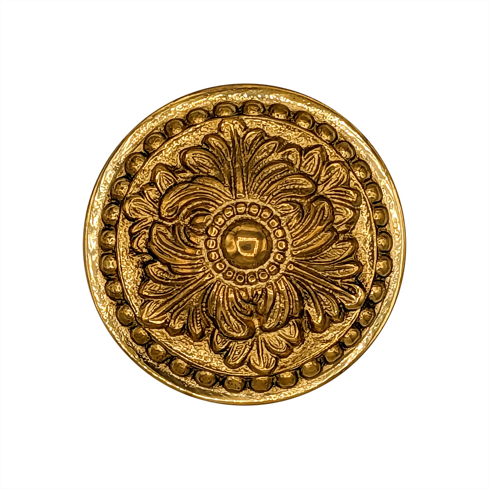 ##Antique Hardware## Solid Brass Baroque Style Curtain Tie Back (Polished Brass Finish)